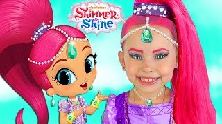 Alice dress up Princess Shimmer and Shine amp Play with Surprise Toys [upl. by Aerahs]