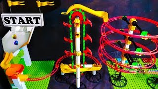 MARBLE RUN with AUTOMATIC ELEVATOR  Elimination Race Mini Tournament  Marble Games [upl. by Amoritta]