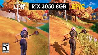 Fortnite RTX 3050 8GB  R5 5600X All Settings 1080p [upl. by Sebbie]