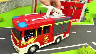 Un camion de pompiers en action [upl. by Sherill]