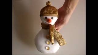 Como fazer Boneco de Neve Fácil para o Natal DIY [upl. by Aniger]