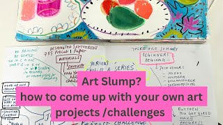 In an Art Slump   How to come up with your own drawing projects challenges [upl. by Ayek669]