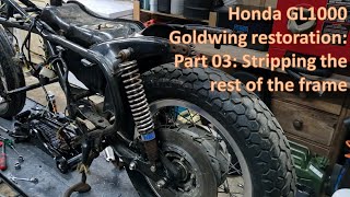 Honda GL1000 Goldwing restoration part 03 [upl. by Yecniuq]