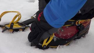 Winter skills 23 how to put on crampons [upl. by Ano]