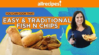 How to Make Perfect Crispy Crunchy Homemade Fish n Chips  You Can Cook That  Allrecipescom [upl. by Selena]