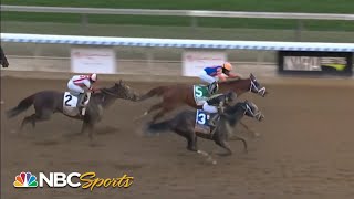 Wood Memorial 2021 ends with biggest upset in race history FULL RACE  NBC Sports [upl. by Ellened]