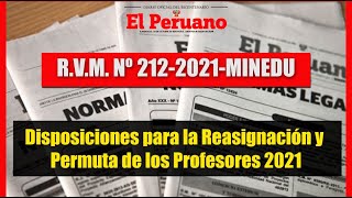 Reasignación Docente 2021 por Interés Personal y Unidad Familiar [upl. by Oilalue]