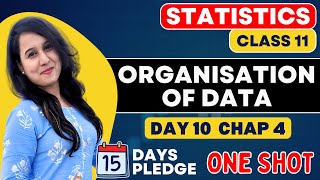 Organisation of Data  ONE SHOT  Statistics  Class 11  Chapter  4 of TR Jain  Neha Jangid [upl. by Maje]