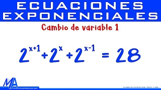 Ecuaciones exponenciales usando cambio de variable  Ejemplo 1 [upl. by Abbub805]