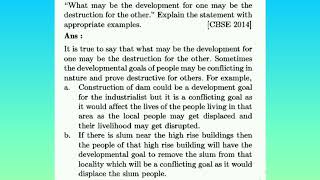 Development Question 6 l Class 10 social science l Most important questions for board exam [upl. by Won]