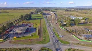 Christchurch Southern Motorway – Stage 2 August 2018 drone footage [upl. by Aiuqat]