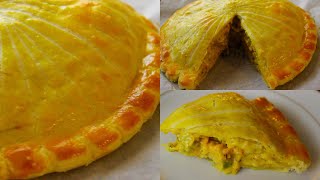 RECIPE  Creamy chicken pithivier enclosed puff pastry pie [upl. by Akimert]