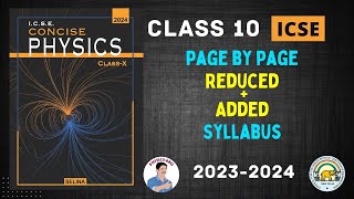 10 ICSE SYLLABUS PHYSICS [upl. by Sadick]