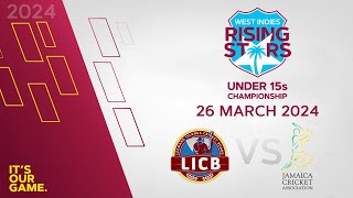 🔴 LIVE U15 Leeward Islands vs Jamaica  CWI Rising Stars Boys U15 50 Over Championships 2024 [upl. by Strain306]