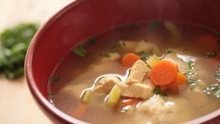 Easy Matzo Ball Soup Recipe  KIN EATS [upl. by Amersham55]