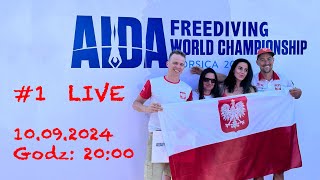 🇵🇱 1 Relacja z 33 Mistrzostw Świata we Freedivingu Głębokościowym Aida Korsyka 2024 [upl. by Gualtiero996]