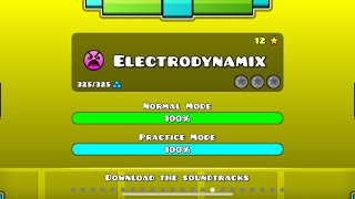 Electrodynamix  Geometry Dash 100 Complete [upl. by Benedicta]