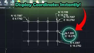 AutoCAD Secrets How to Display Coordinates Using Lisp [upl. by Nickolai]