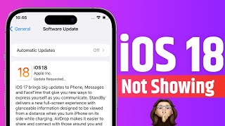 Fix iOS 18 Update Not Showing  iOS 18 Update Not Showing in iPhone  iOS 18 Not showing in settings [upl. by Novrej]