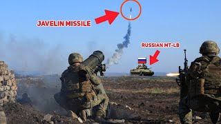 ATGM quotJavelinquot Destroys Two Russian MTLBs Eliminating 13 Paratroopers [upl. by Edroi]