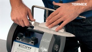 Sharpen thin and flexible knives with the Tormek Knife Jig SVM140 [upl. by Nicoli39]