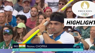 Neeraj Chopra Athletics Mens Javelin Throw Full Highlights 2024  Olympic 2024 Live [upl. by Gabler390]