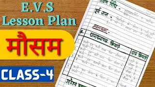 EVS lesson plan  मौसम  Class 4  in hindi Creative amp Info Hub [upl. by Noroj]