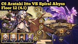 C6 Arataki Itto VS Spiral Abyss Floor 12 41  Genshin Impact Indonesia [upl. by Gipps]