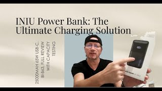 INIU Power Bank 25000mAh 65W USBC BIB63 Full Review With Capacity Testing [upl. by Niletac]