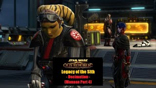 SWTOR Legacy of the Sith  Decimation Manaan Part 4  Sith Inquisitor [upl. by Posner]