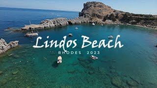 Lindos Beach Rhodes Greece 2023  DJI AVATA [upl. by Cristobal962]