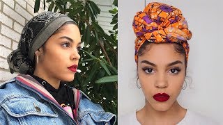 4 WAYS I TIE MY HEAD WRAPS SCARF  TURBANS [upl. by Naivad393]