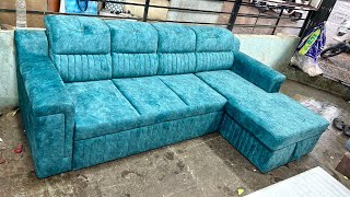 sofa SOFA COME BED L SHAP WHIT STORAGE  MY NO 9920859681  MY ARS IN DESCRIPTION [upl. by Ivets]