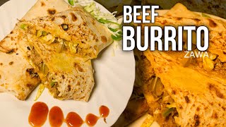 Beef Burrito Recipe spicy burrito ZAWA [upl. by Feld]