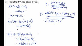 IB Math HL  15125 Bivariate Distributions  r equals one proof Stats Option [upl. by Nniw554]