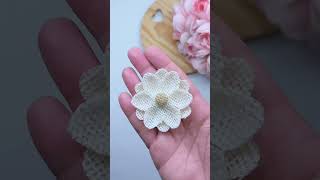 Flor de cabelo para iniciantes diy handmade tutorial [upl. by Lukey816]