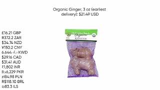 Organic 3oz ginger earliest delivery from Amazon 2149 USD [upl. by Darcia]