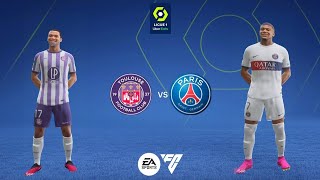 EA Sports FC24 Toulouse FC vs Paris SG Stadion Europa Ligue 1 uber eats Kolo Muani Ramos [upl. by Reiter6]