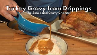 How to Make Gravy from Turkey Drippings  Thanksgiving Turkey Gravy  Turkey with Gravy  Easy Gravy [upl. by Alicul]