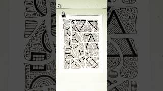 Zen Zen art pattern zentangle drawing shorts [upl. by Aniwde]