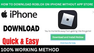 How To Download Install Roblox On iPhone Without Apple Id App Store [upl. by Cid]