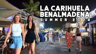 Torremolinos La Carihuela to Benalmádena Spain Lovely Night Summer 2024 September Costa del Sol 4K [upl. by Alvera]