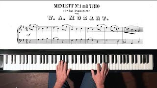 Mozart Menuet No1 K1 TAKE 1 1st Composition 5 YEARS OLD [upl. by Ecyal804]