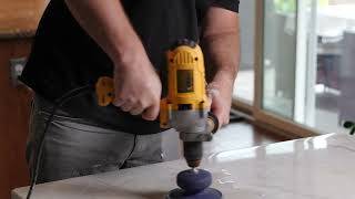 How to polish stone countertops at home DIY stone fixrepairpolish do it yourself Magic Renova [upl. by Candida]