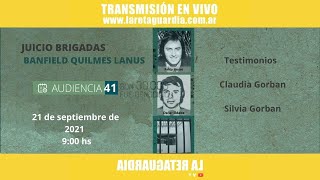 Juicio Brigadas de BanfieldQuilmesLanús día 41 Martes 219 900 hs [upl. by Ammadis]