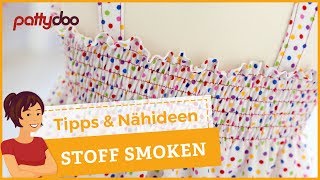 Stoff smoken mit der Nähmaschine  super für Sommerkleider [upl. by Naed]