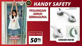 Handy Safety Suction Cup Strong Grip  Pegangan Pengaman untuk Kamar Mandi Agar Tidak Terpeleset [upl. by Eelarak]