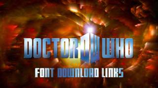 Doctor Who Font Download Links [upl. by Osicnarf]