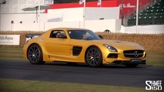 Mercedes SLS Black Series  Flybys on Track at Goodwood [upl. by Beryl]