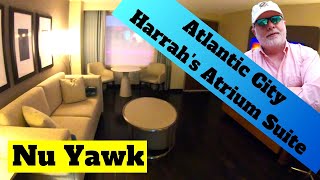 🟡 Atlantic City  Harrahs Hotel amp Casino Atrium Suite Tour A Comfortable Suite To Stretch Out In [upl. by Beach]